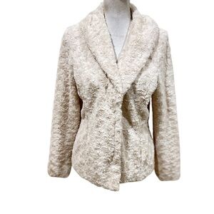 Elegant Cream Textured Blazer